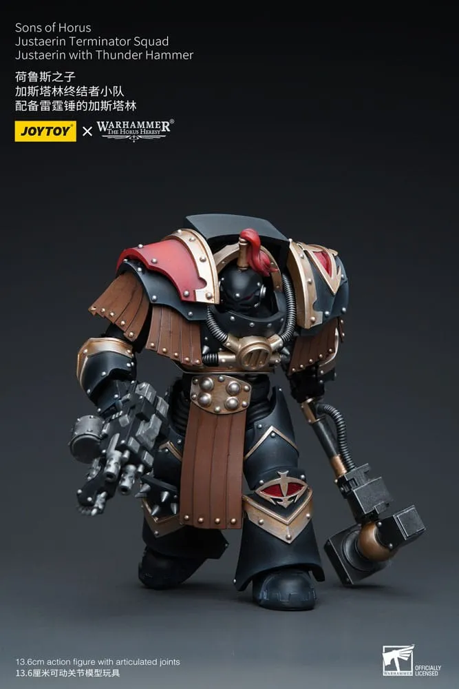 Warhammer The Horus Heresy Action Figure 1/18 Sons of Horus Justaerin Terminator Squad Justaerin with Thunder Hammer 12 cm